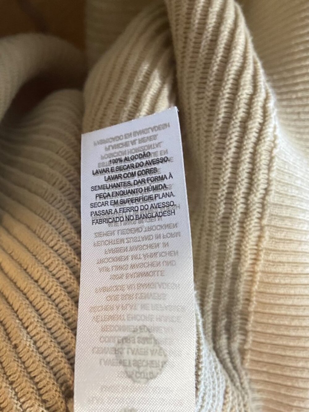 French Connection Beige Ribbed Sweater Neutral - Picture 5 of 13